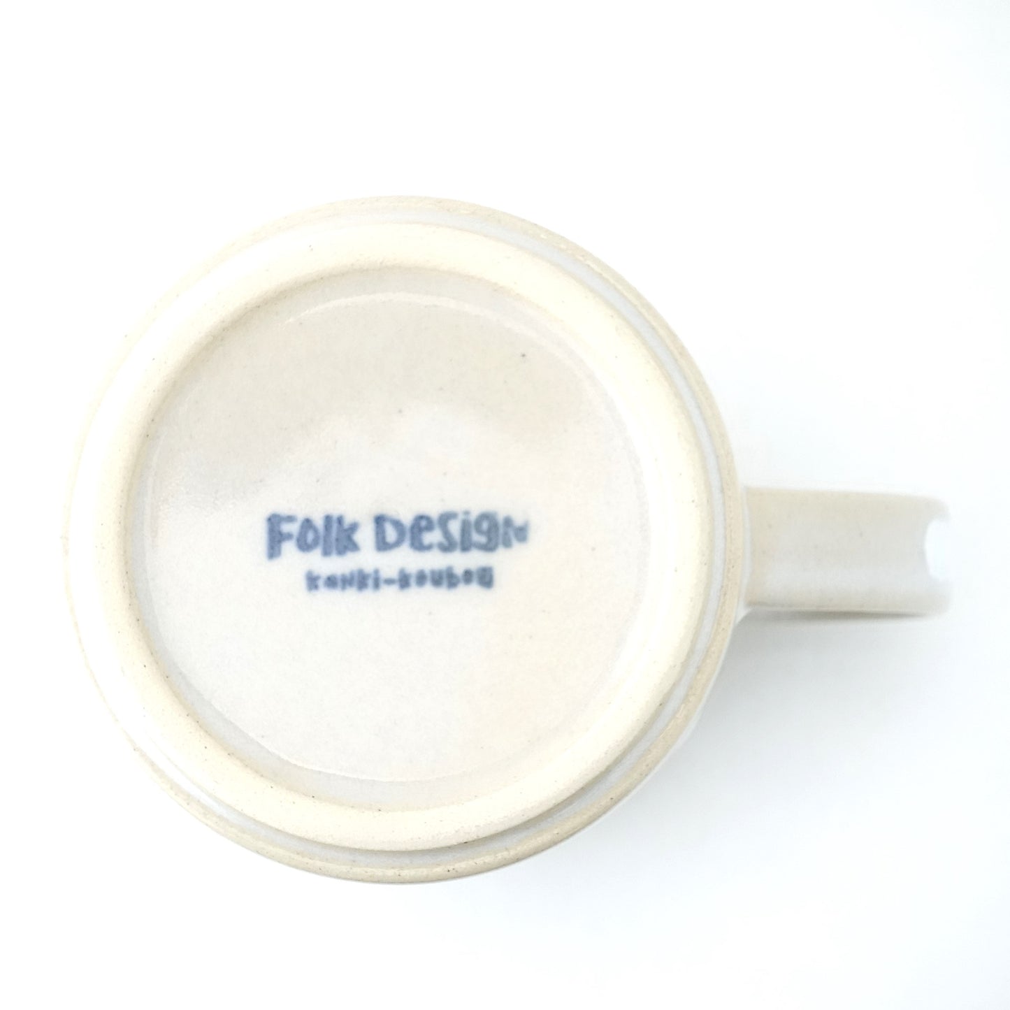 FD White Karatsu Drip Tall Mug Hasami Porcelain