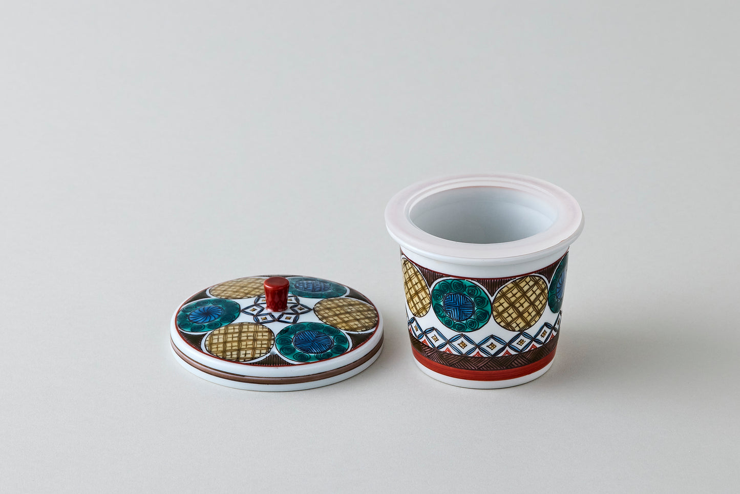 Kutani Glass Teapot - Ko-Kutani Circle Motif
