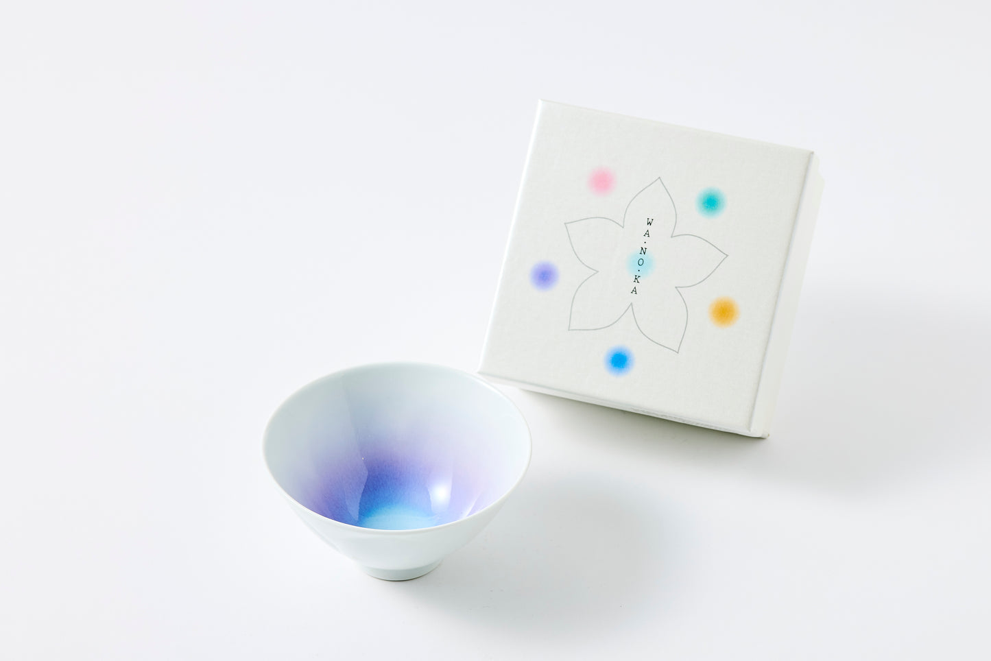 WANOKA Flower-Shaped Rice Bowl PU Arita Porcelain