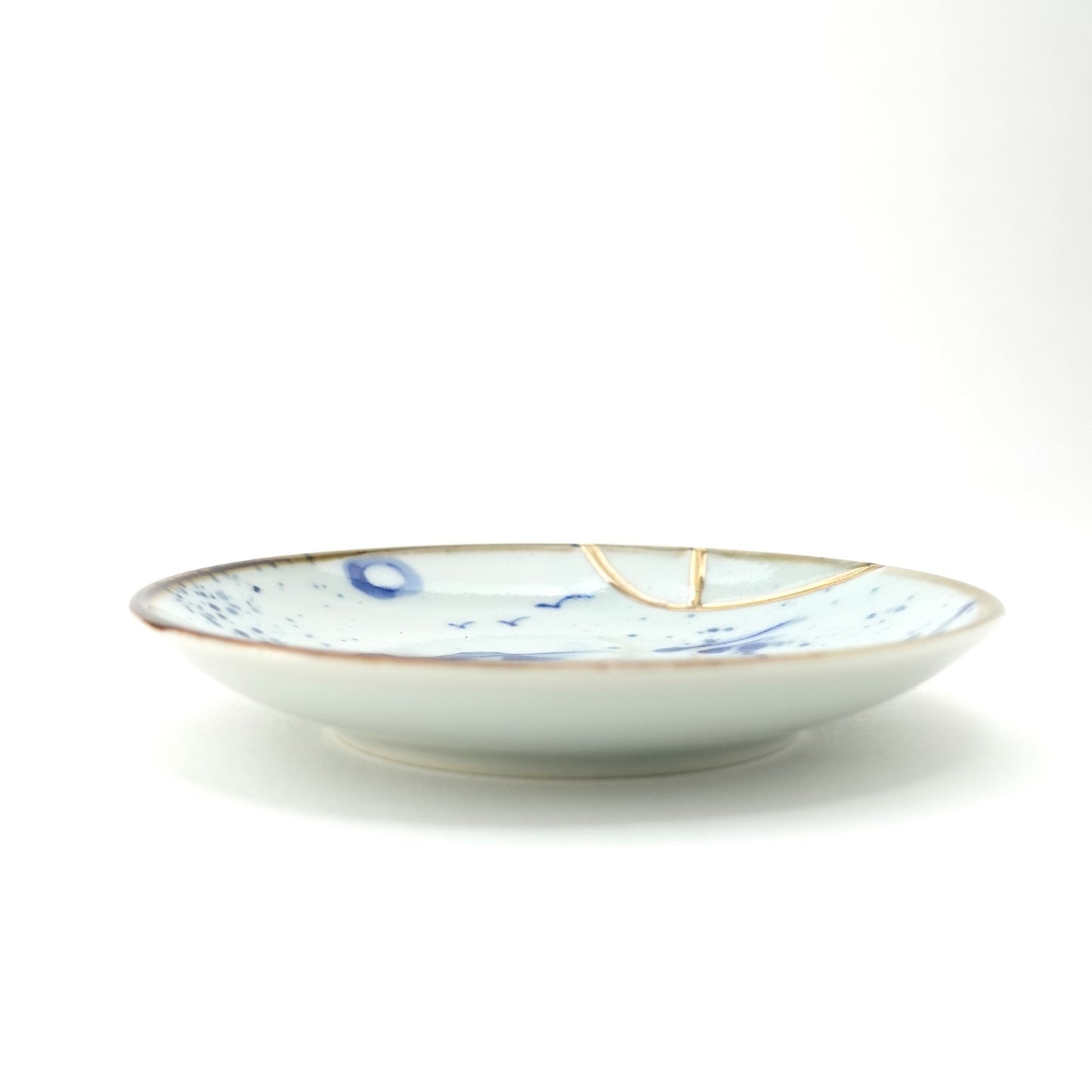 Gold Line Kosome Landscape Small Plate Imari Porcelain