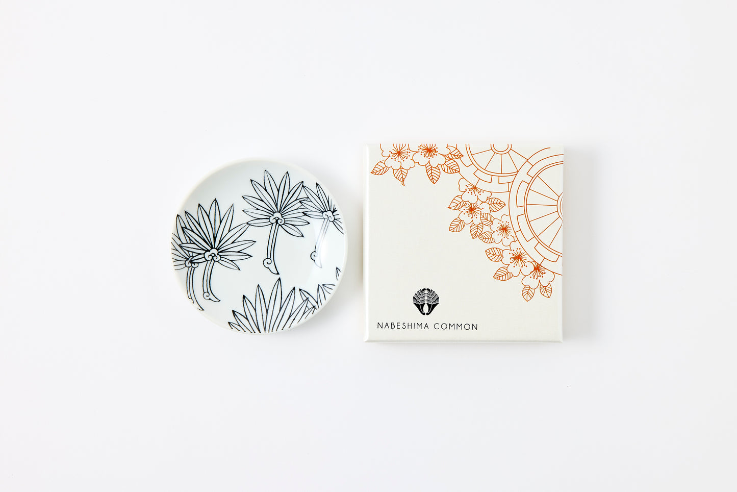 Windmill Palm Motif Nabeshima Komon Small Plate Imari Porcelain