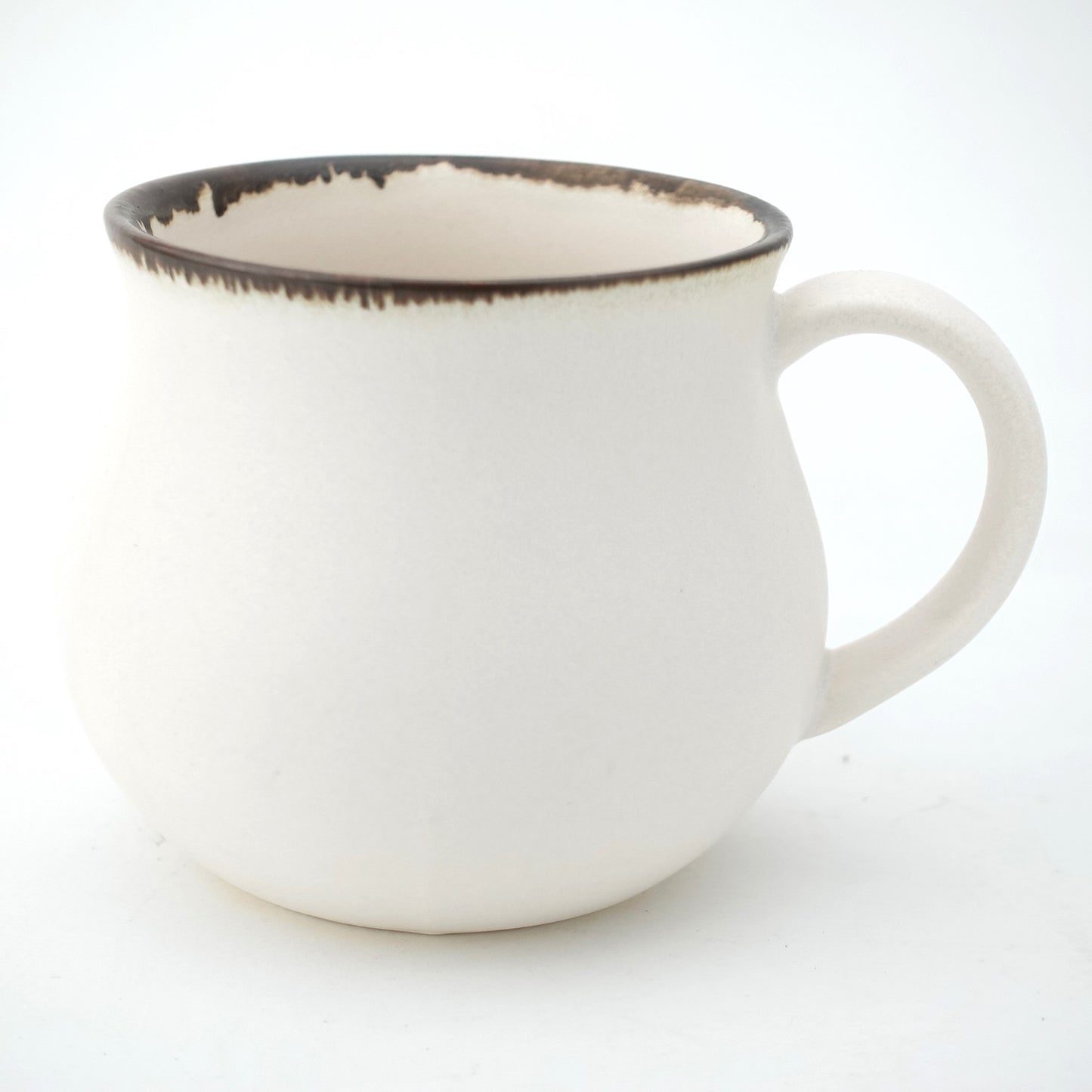 Rust Rim Matte White Aroma Mug Hasami Porcelain