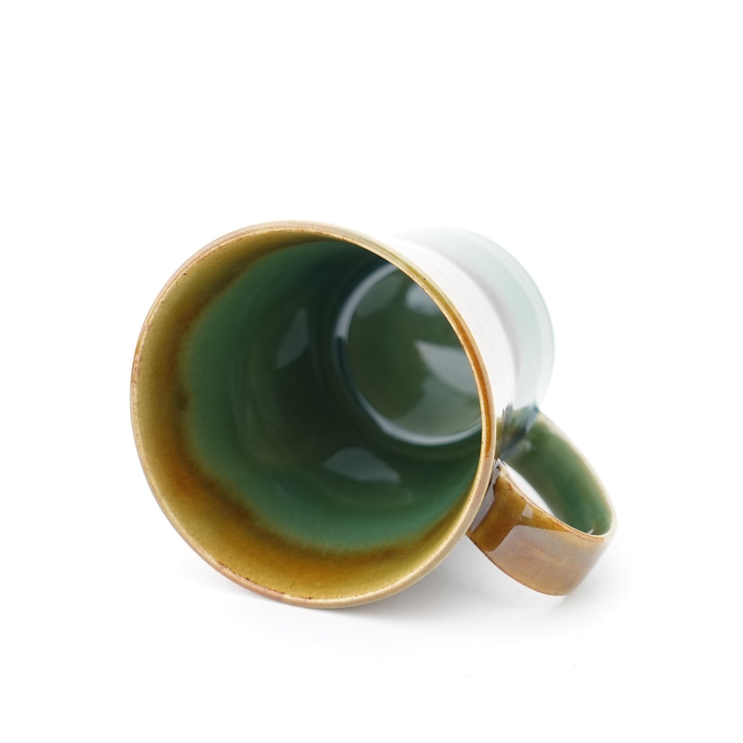 FD Oribe and Amber Split Glaze Mug Hasami Porcelain