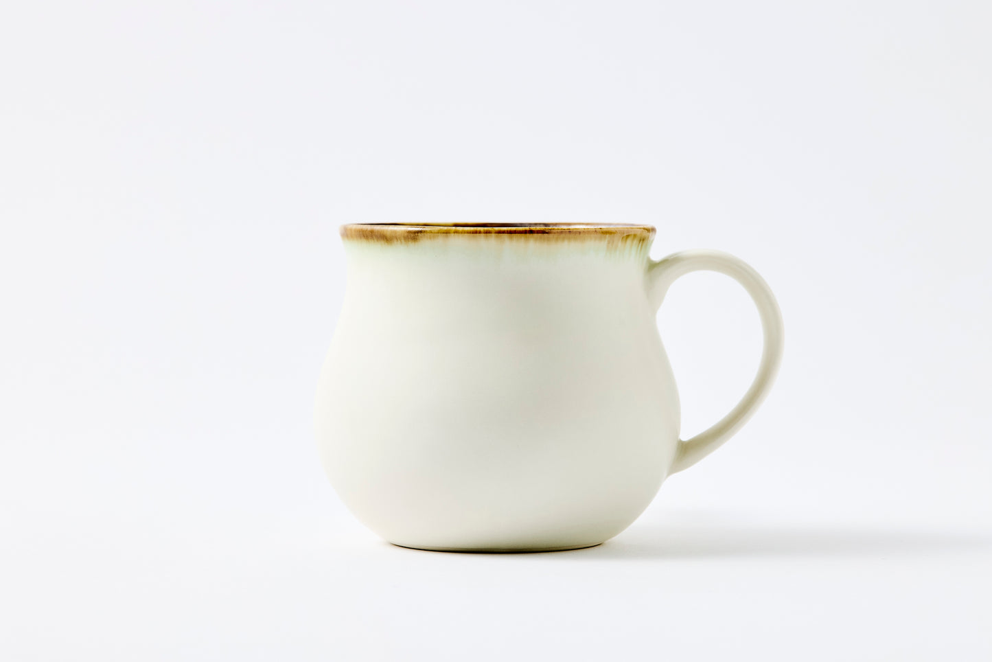 Rust Rim Matte White Aroma Mug Hasami Porcelain