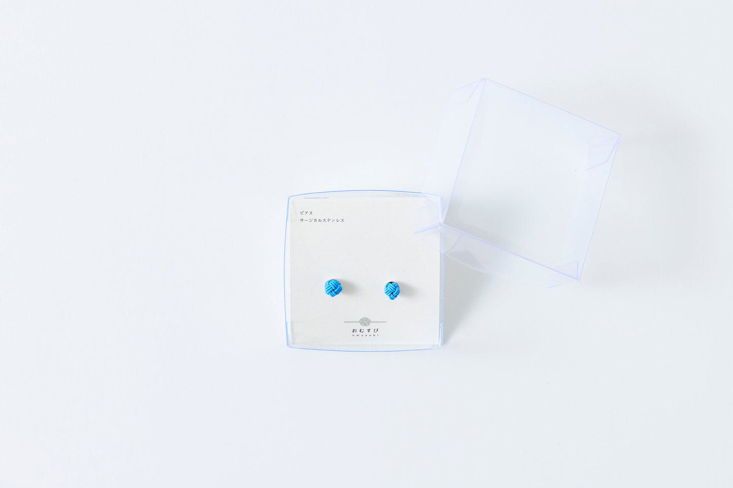 Musubi-dama | Post Pierced Earrings - Dayflower Blue