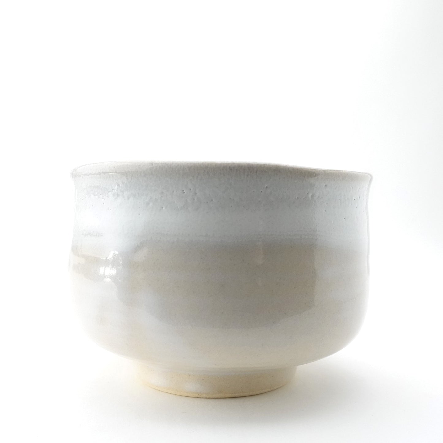 FD White Glaze White Karatsu Drip Nodate Matcha Bowl Hasami Porcelain