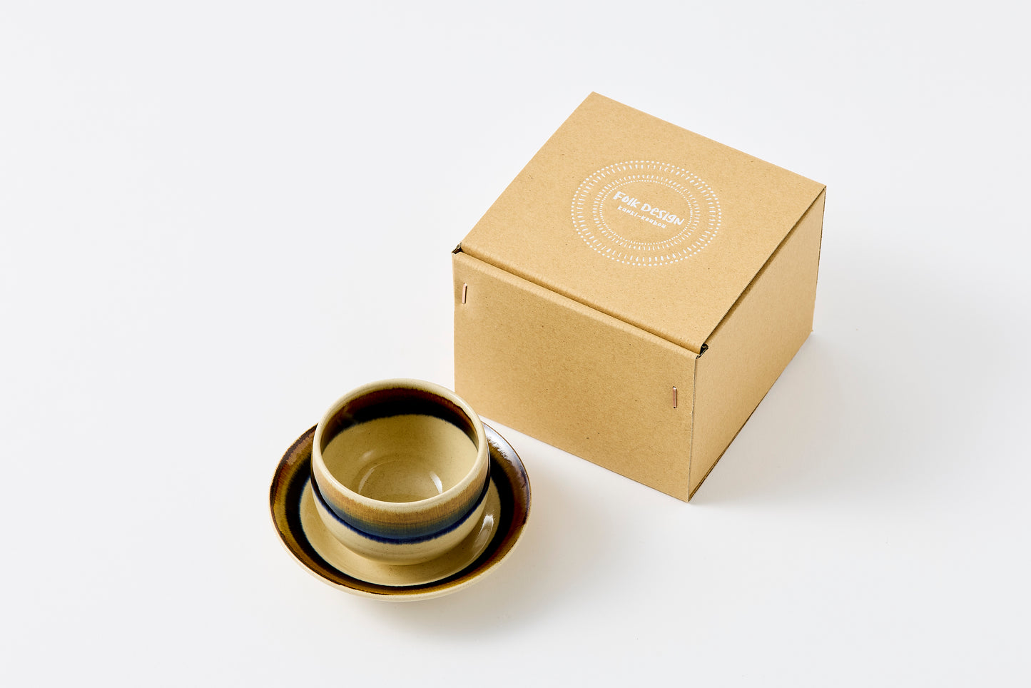 FD Two-Tone Wrapped Sencha Teacup & Saucer Hasami Porcelain
