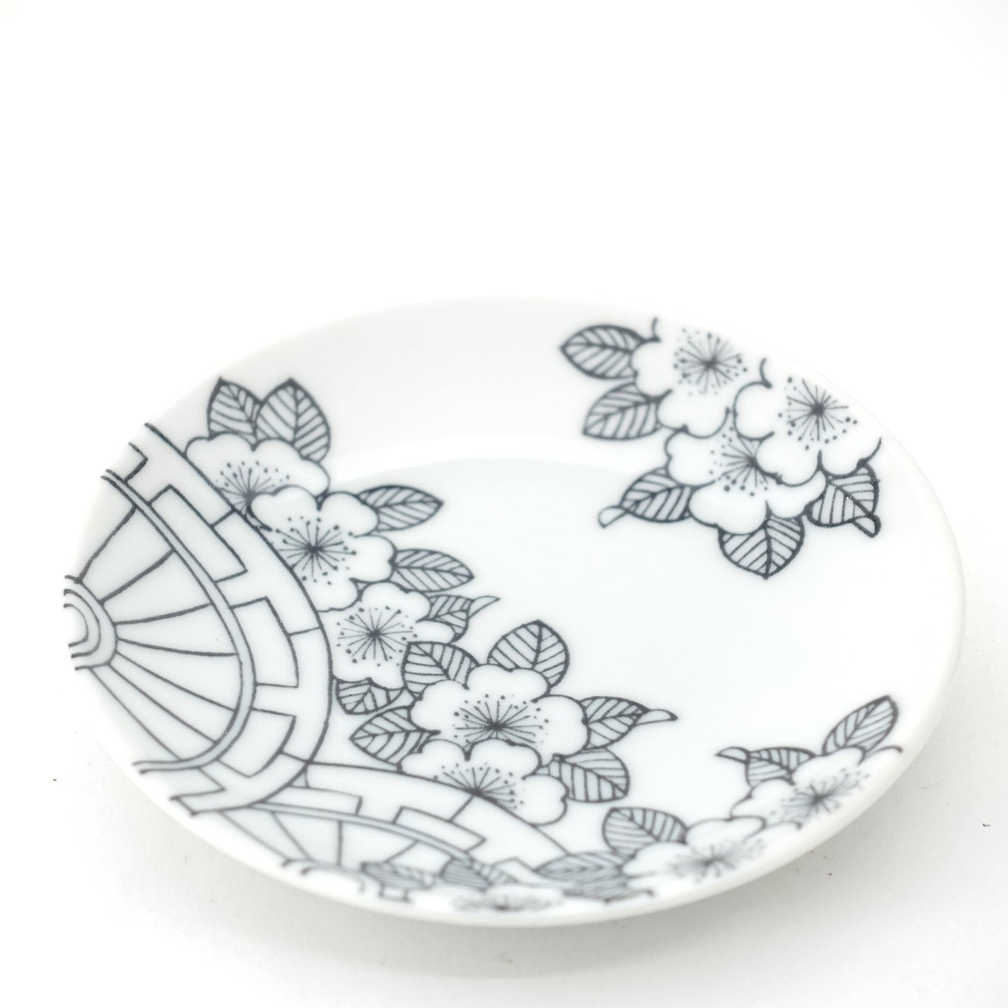 Gosho-guruma Motif Nabeshima Komon Small Plate Imari Porcelain