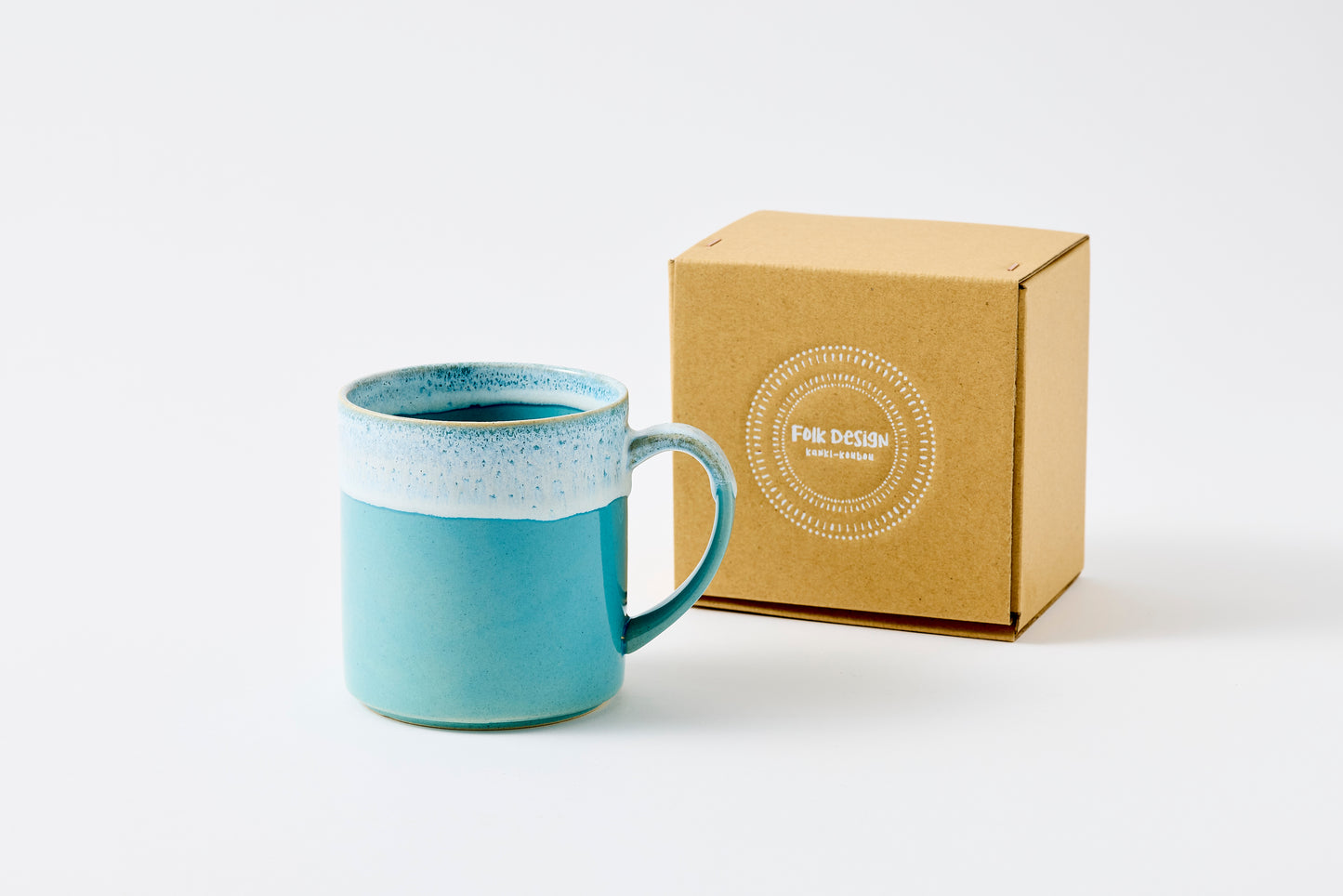 FD Blue Karatsu Drip Tall Mug Hasami Porcelain