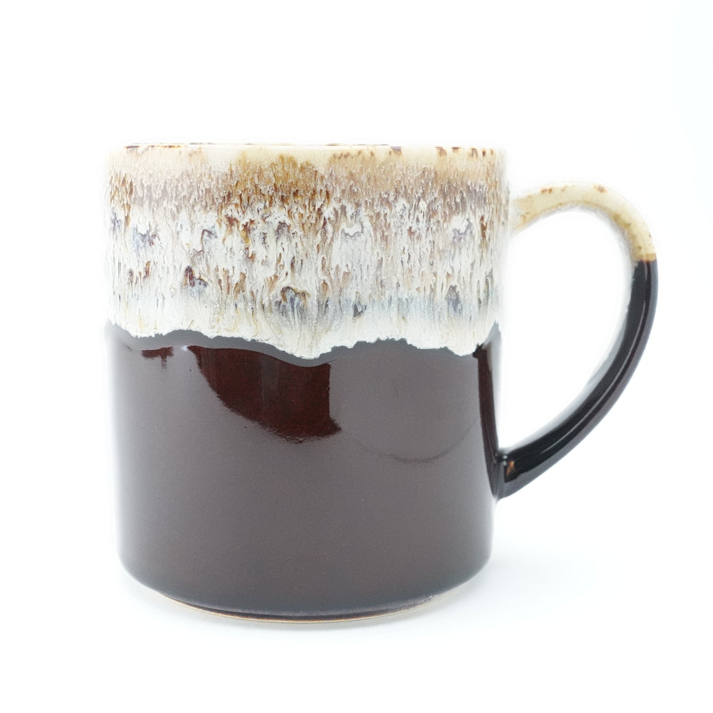 FD Brown Karatsu Drip Tall Mug Hasami Porcelain