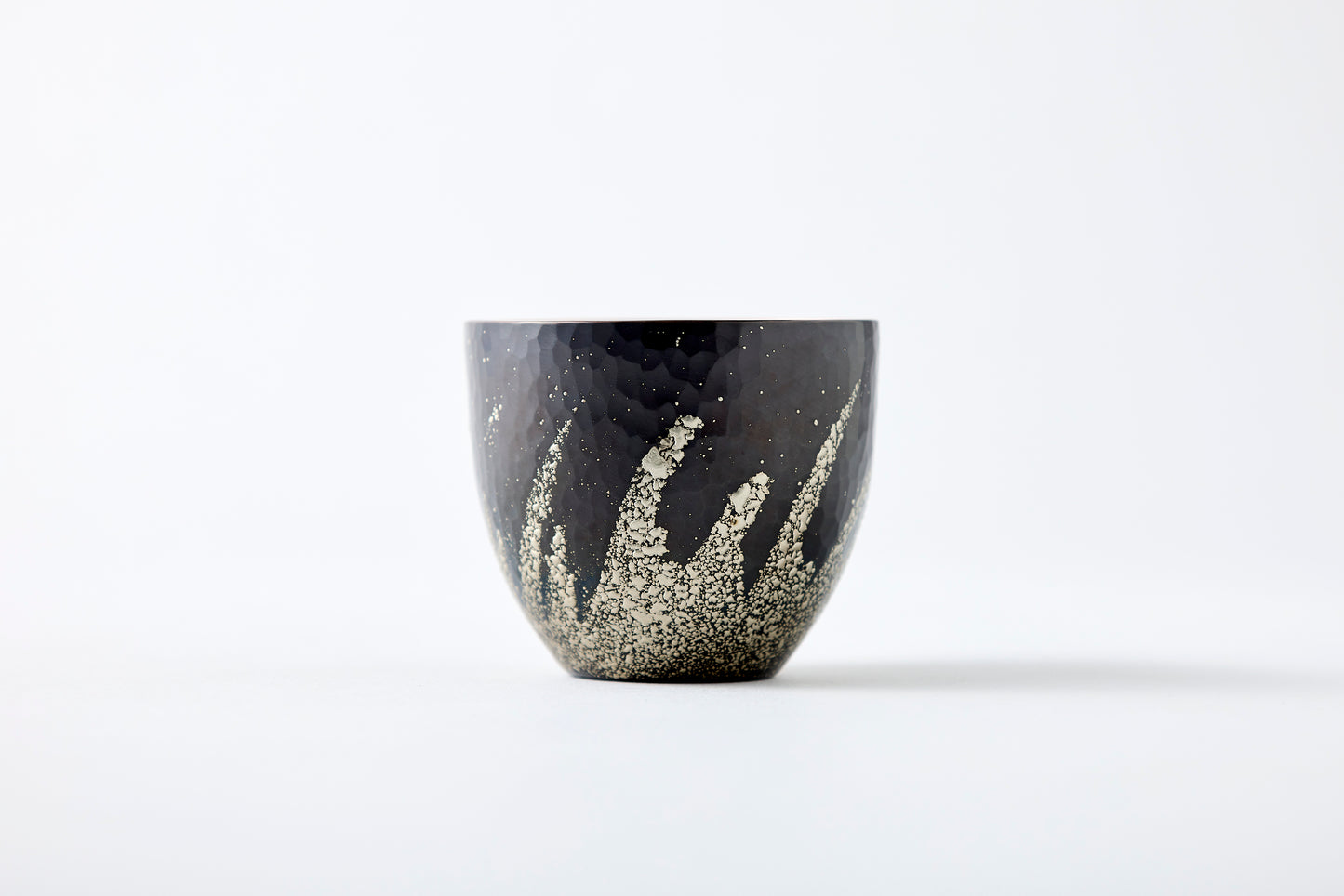 Sake Cup – Polished Tin / Splashing Waves