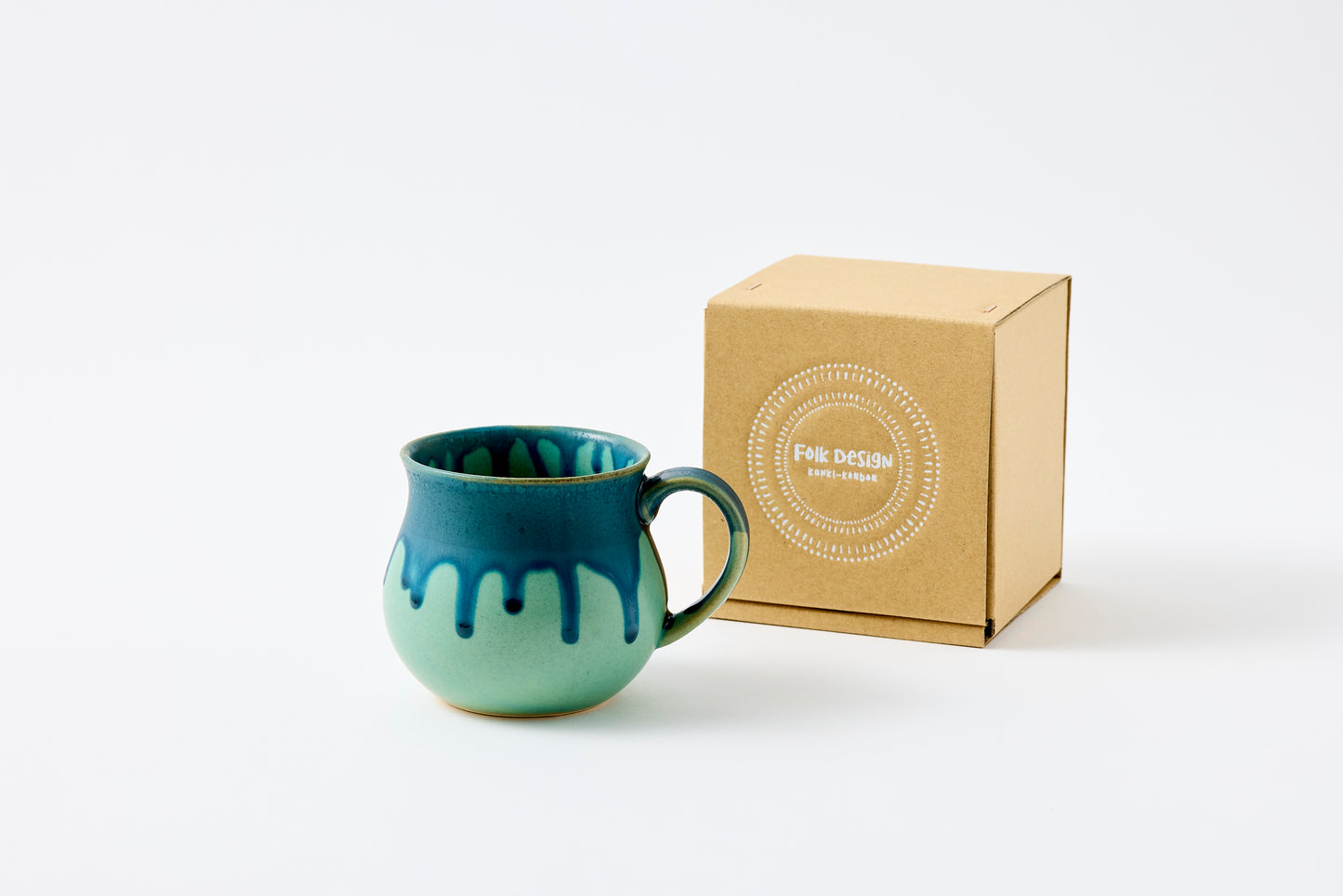Turquoise Oribe Drip Glaze Aroma Mug Hasami Porcelain