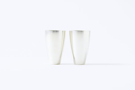 gekka Tin Sake Cup Set (For Warmed Sake)