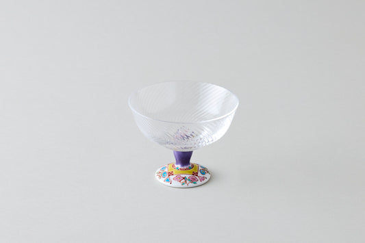Dessert Glass Small (Diagonal Cut)- Flower House