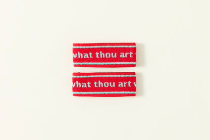 ankle bands / what thou art we know not.
