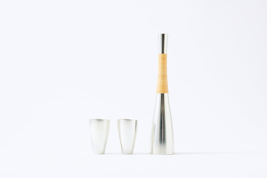 gekka Tin Sake Bottle Set (For Warmed Sake)