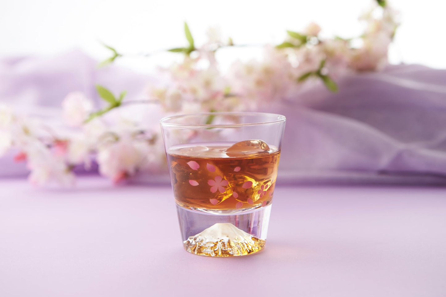 Sakura Dancing Mt. Fuji Rock Glass
