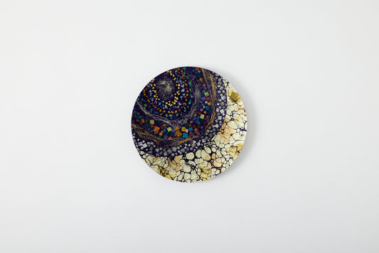 Hatsuzuru no Tsuki "初弦の月" – Round Plate – Purple