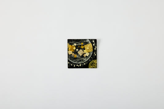 Twin Moons "双子月"– Black with Yakihaku & Kirihaku Plate