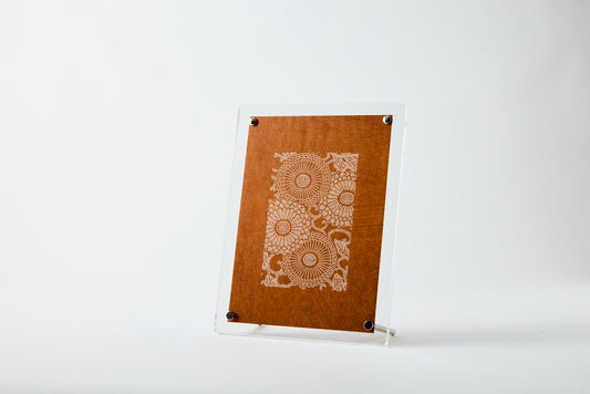 Display Stand Ise Katagami [Day and Night Chrysanthemum Arabesque]