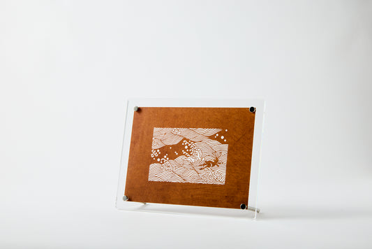 Display Stand Ise Katagami [Rabbits on the Wave]