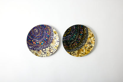 Hatsuzuru no Tsuki "初弦の月" Round Plate Kuroji