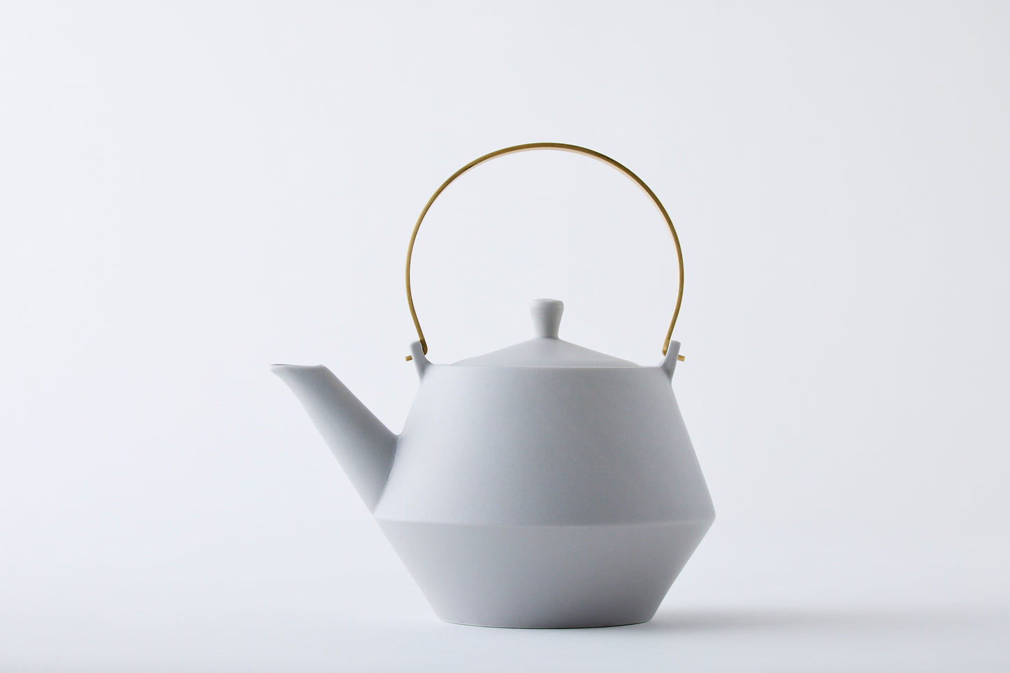 Clay Teapot with Brass Handle