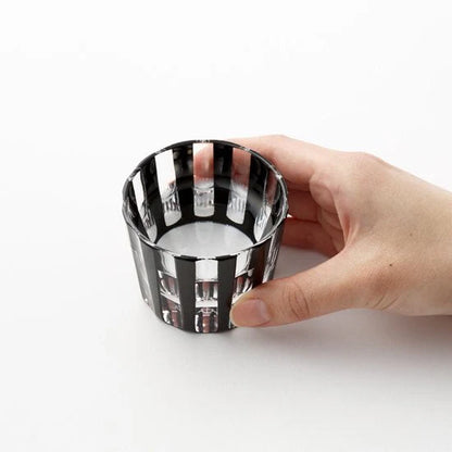 Edokiriko Stripe Japanese Sake Glass