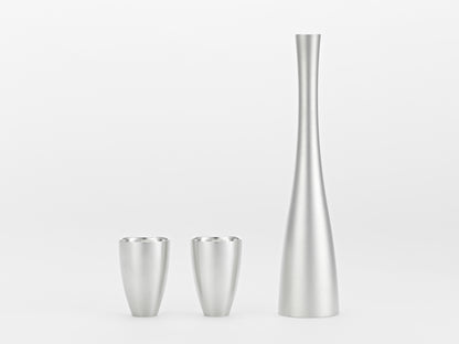 gekka Tin Sake Bottle Set (For Chilled Sake)
