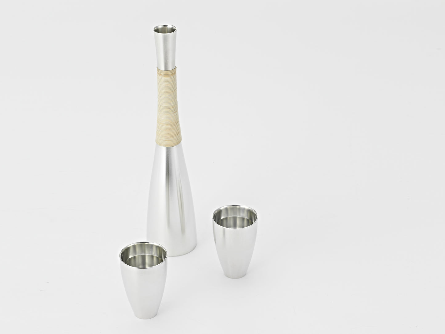 gekka Tin Sake Bottle Set (For Warmed Sake)