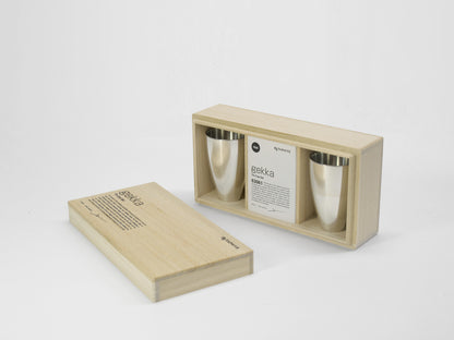 gekka Tin Sake Cup Set (For Warmed Sake)