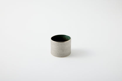 Utage Small Bowl, Cylindrical, Black and Silver