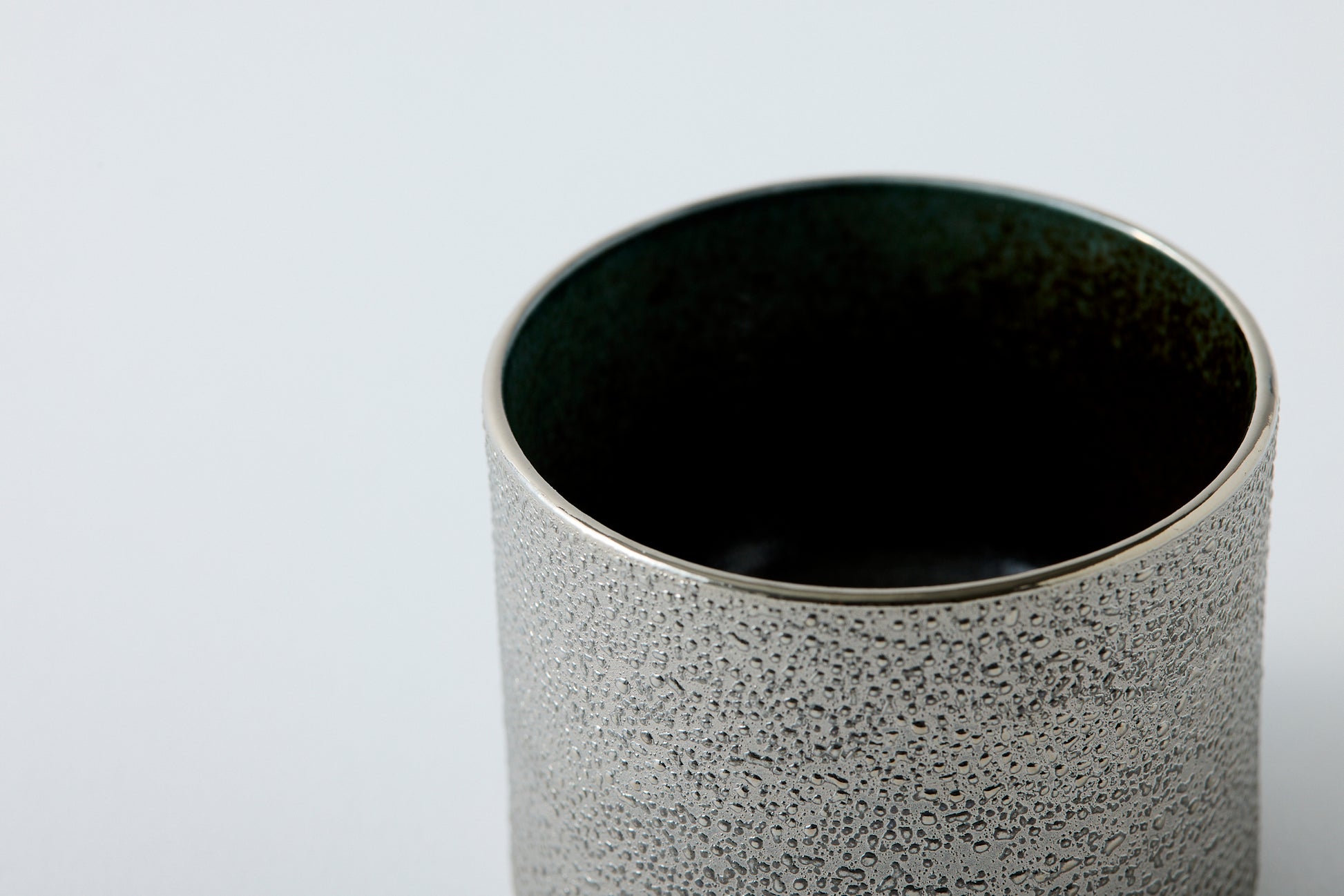 Utage Small Bowl, Cylindrical, Black and Silver