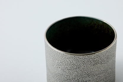 Utage Small Bowl, Cylindrical, Black and Silver