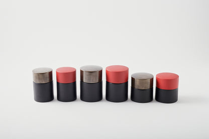 Tea Canister Vermilion Decor Long