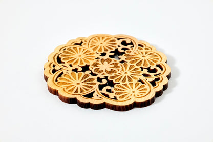 Coaster – Cherry Blossoms and Chrysanthemums