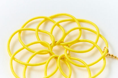 Hana Wind Chime | Non-Pierced Earrings (Resin) - Canola Yellow