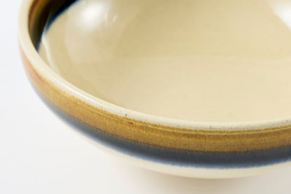 FD Two-Tone Wrapped Round Flat Bowl Hasami Porcelain