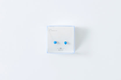 Musubi-dama | Post Pierced Earrings - Dayflower Blue