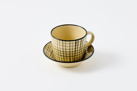 Lattice Cup & Saucer Hasami Porcelain