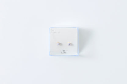 Musubi-dama | Post Pierced Earrings -Cherry Blossom Gray