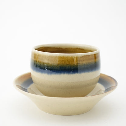 FD Two-Tone Wrapped Sencha Teacup & Saucer Hasami Porcelain