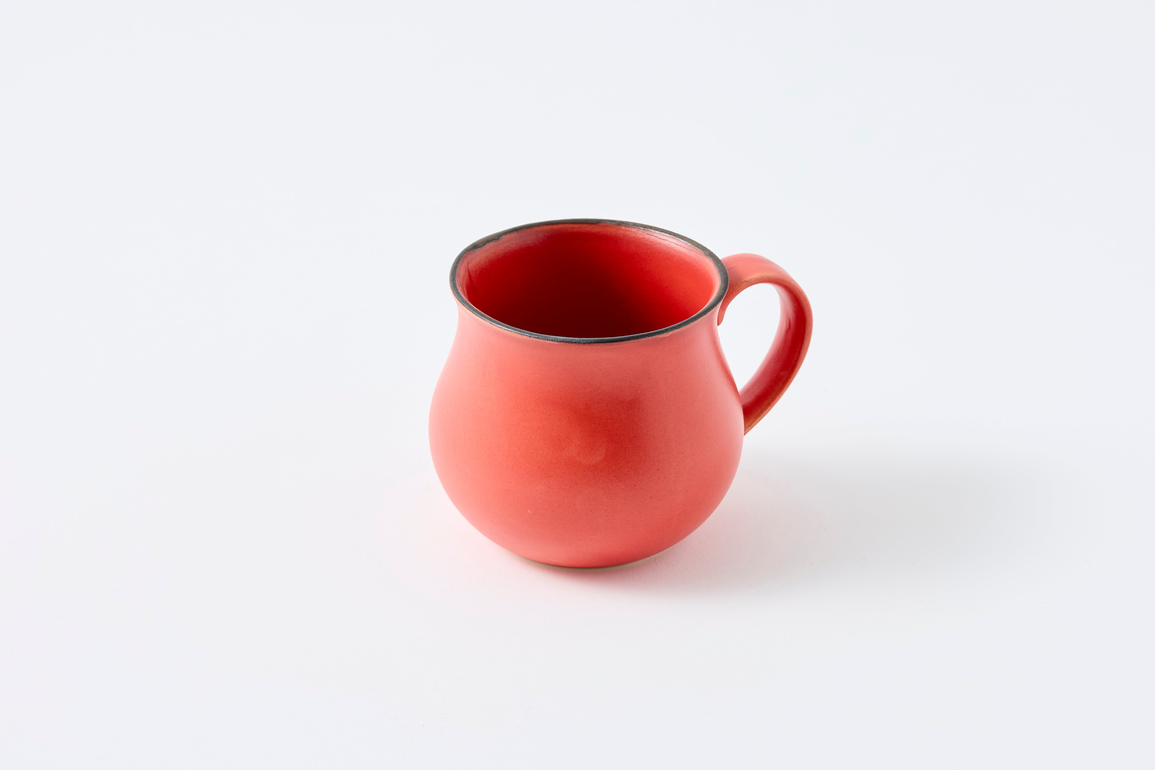 Rust Rim Gifu Rust Rim Matte Red Aroma Mug Hasami Porcelain | Wholesale Japan – monoya