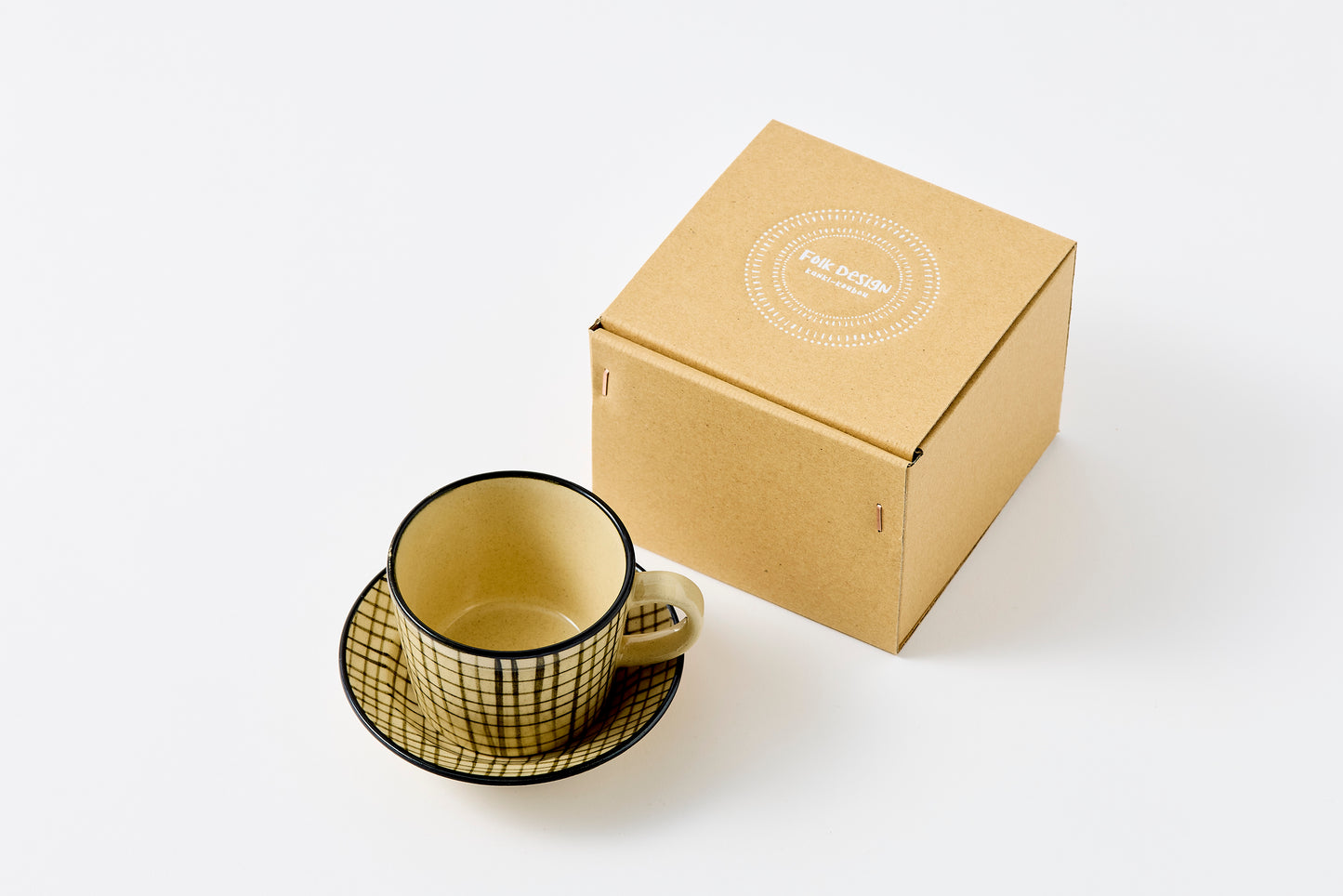 Lattice Cup & Saucer Hasami Porcelain