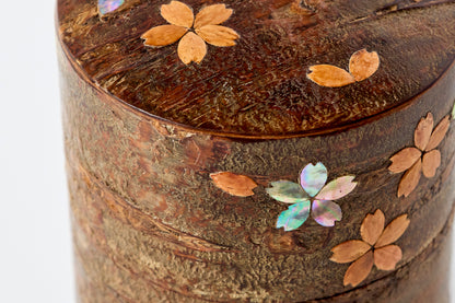 Tea Canister Full Cherry Bark Frosted (Medium-Long) – Shell-Inlaid Scattered Petals