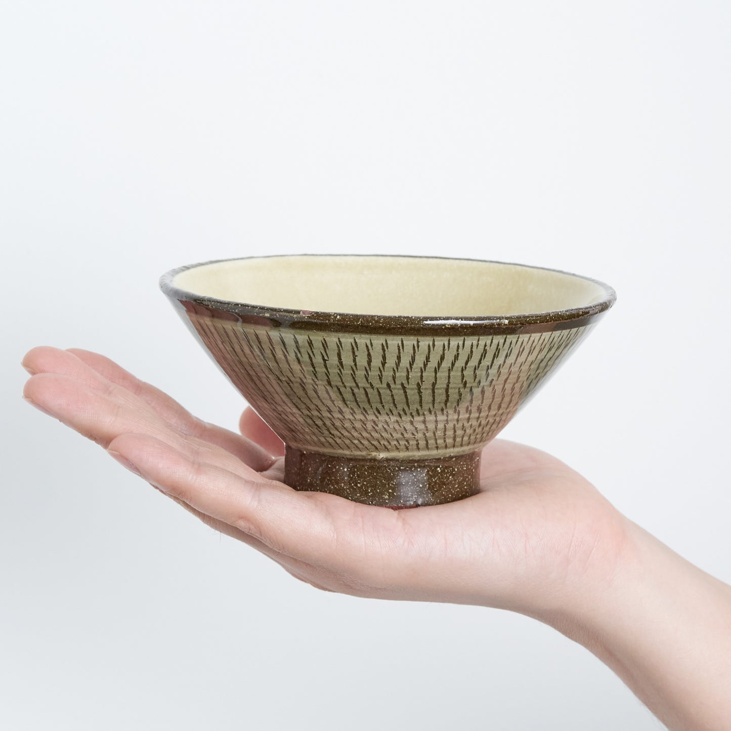 FD Yellow Glaze Tobikanna Rice Bowl Hasami Porcelain