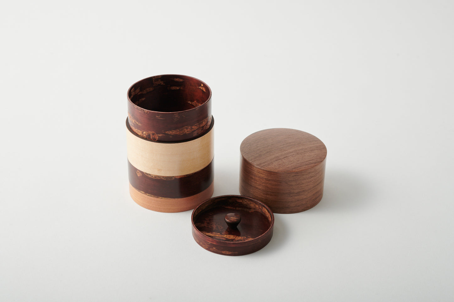 4-Color Tea Canister - Walnut