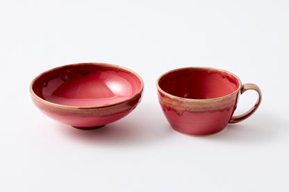 FD Edge Glaze Drip Round Flat Bowl Hasami Porcelain