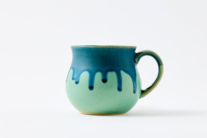 Turquoise Oribe Drip Glaze Aroma Mug Hasami Porcelain