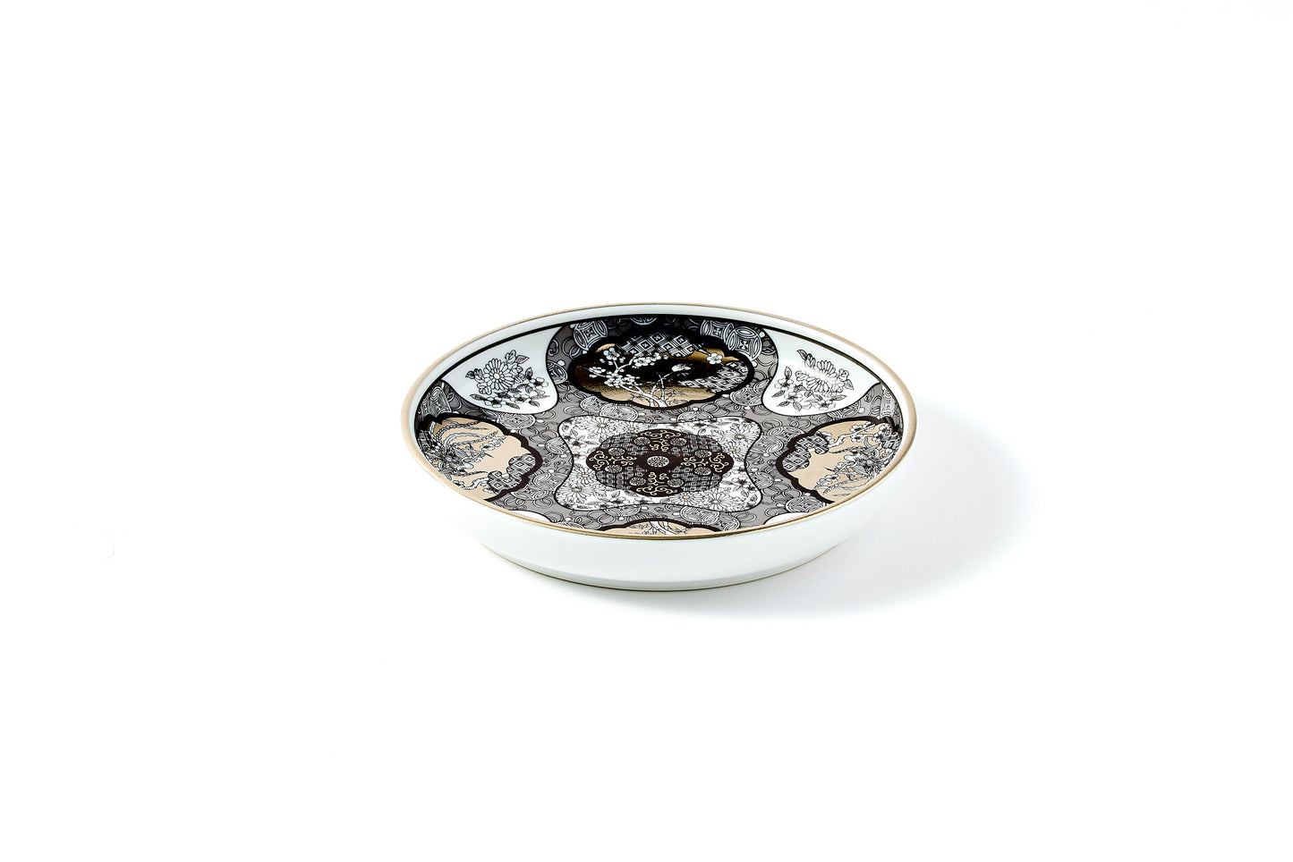 Individual Plate - JS Mokko Paulownia Motif 135mm